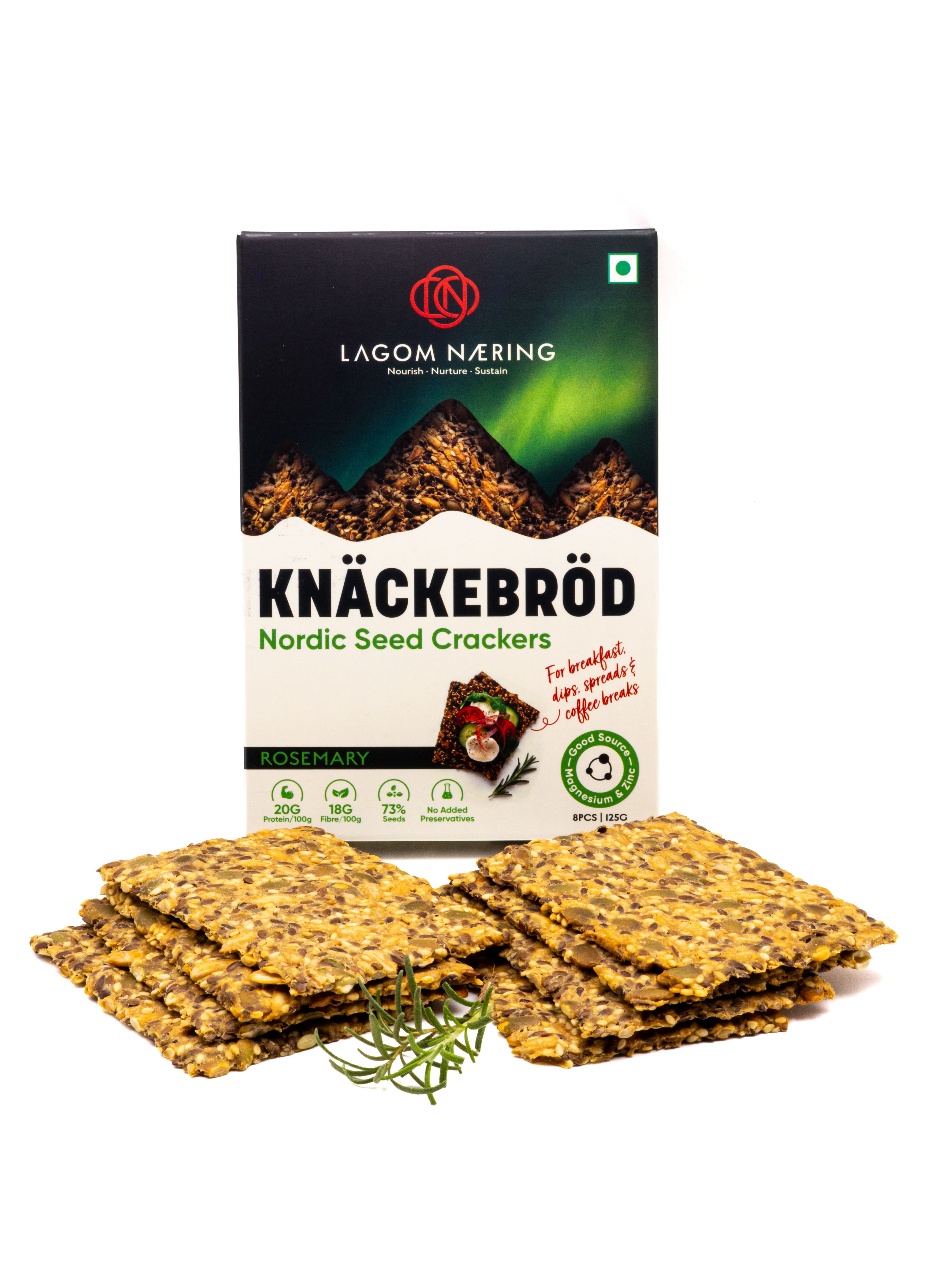 Rosemary Nordic Seed Crackers