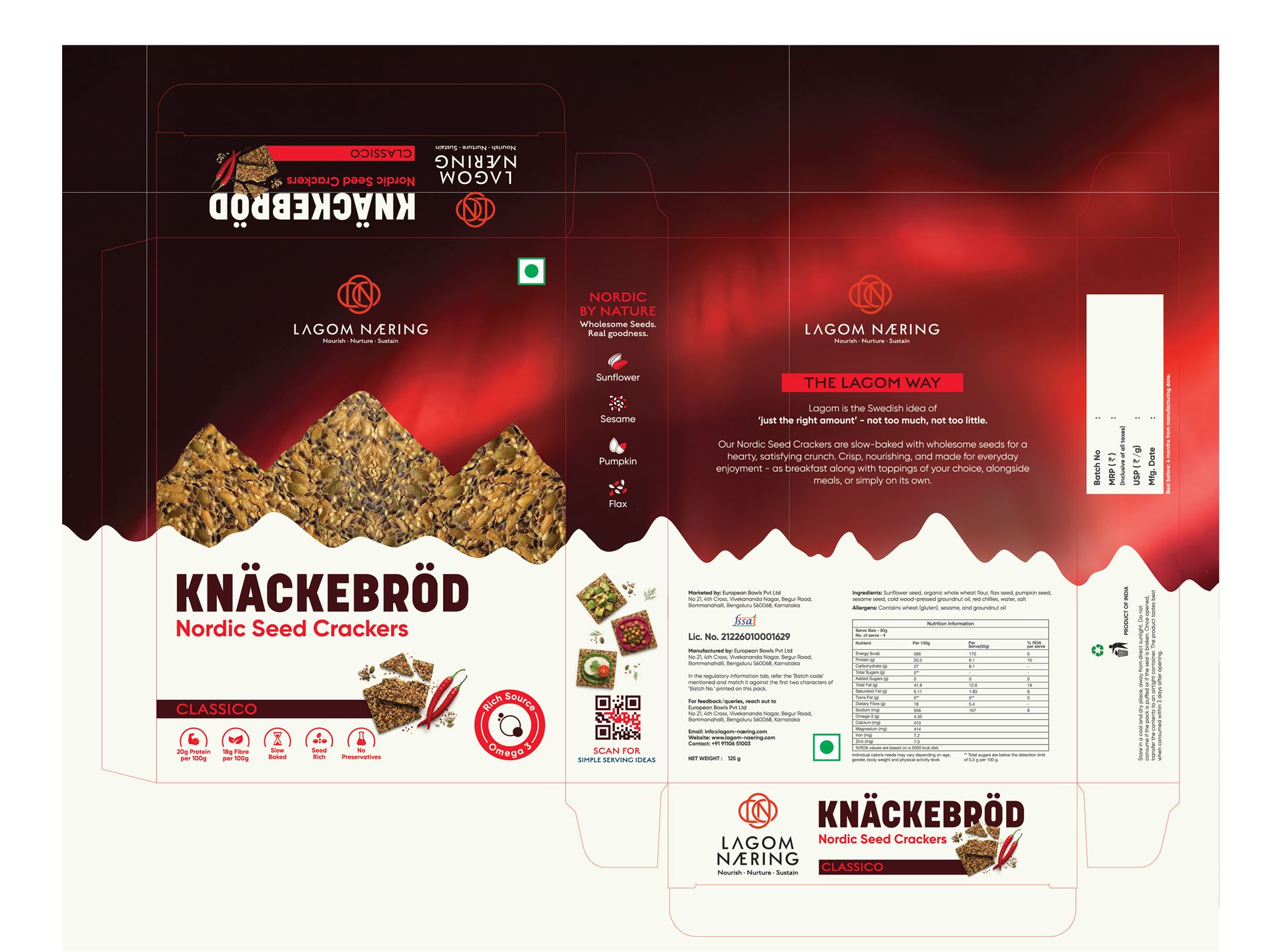 Red Chilli Nordic Seed Crackers